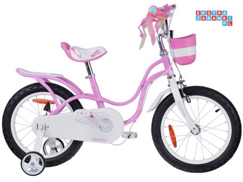 RoyalBaby Rower 16" Little Swan retro dziecięcy koszyk kółka boczne RB16-18