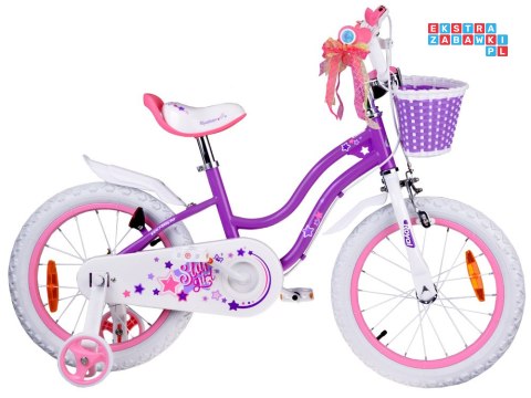 RoyalBaby Rower dziecięcy STAR GIRL 16cal koszyk kółka boczne RB16G-1
