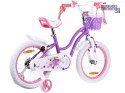 RoyalBaby Rower dziecięcy STAR GIRL 16cal koszyk kółka boczne RB16G-1