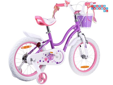 RoyalBaby Rower dziecięcy STAR GIRL 16cal koszyk kółka boczne RB16G-1