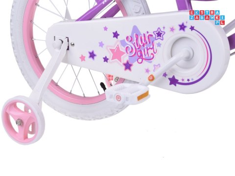 RoyalBaby Rower dziecięcy STAR GIRL 16cal koszyk kółka boczne RB16G-1
