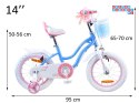 RoyalBaby Rower dziewczęcy STAR GIRL 14cal niebieski RB14G-1