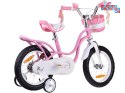 RoyalBaby dziecięcy Rower 14" Little Swan koszyk kółka boczne RB14-18