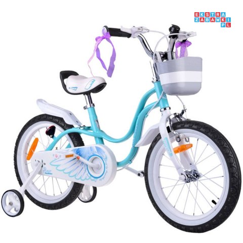 RoyalBaby dziecięcy Rower 16" Little Swan koszyk kółka boczne RB16-18