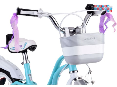 RoyalBaby uroczy Rower 14" Little Swan wstążki koszyk kółka boczne RB14-18