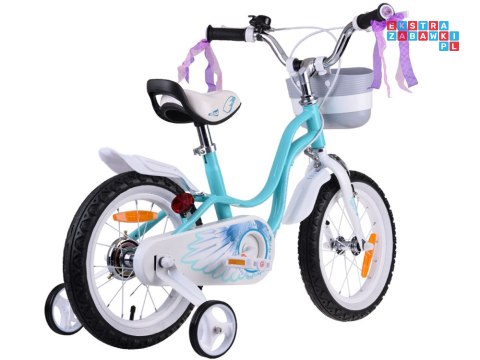 RoyalBaby uroczy Rower 14" Little Swan wstążki koszyk kółka boczne RB14-18