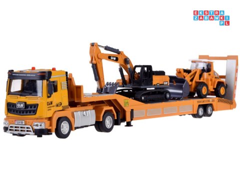 Tir Laweta Koparka i Spychacz Zestaw z dźwiękiem Małego Budowlańca ZA5008