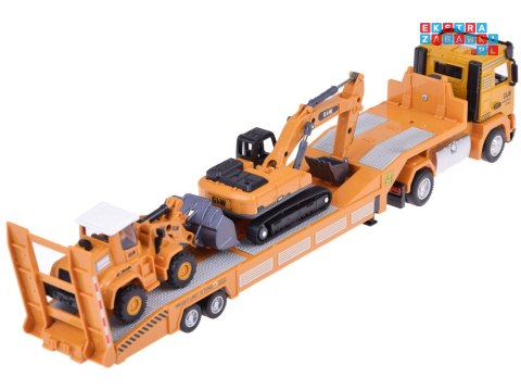 Tir Laweta Koparka i Spychacz Zestaw z dźwiękiem Małego Budowlańca ZA5008