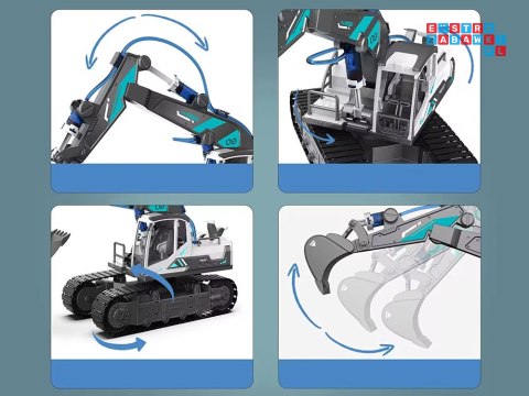 Zestaw 3w1 zbuduj Maszyny Budowlane Koparka Dźwig Ładowarka 168el ZA5013