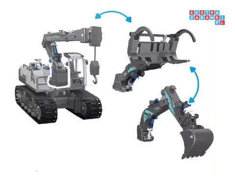 Zestaw 3w1 zbuduj Maszyny Budowlane Koparka Dźwig Ładowarka 168el ZA5013