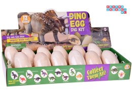 [ZA4999] Zestaw archeologiczny 12 dużych jaj + karty odkryj świat dinozaurów