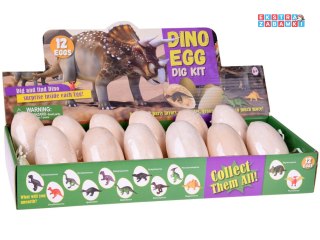 [ZA4999] Zestaw archeologiczny 12 dużych jaj + karty odkryj świat dinozaurów