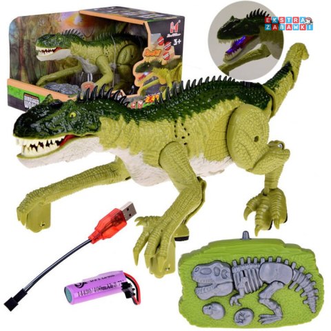 [RC0632 ZI] Zielony dinozaur prehistoryczna zabawka zdalnie sterowana na pilota
