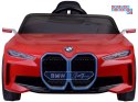 [PA0310] Autko BMW i4 na akumulator 12V/7Ah z pilotem led EVA ekoskóra - czerwony