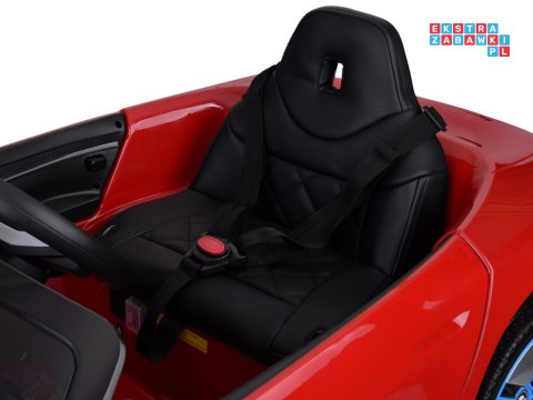 [PA0310] Autko BMW i4 na akumulator 12V/7Ah z pilotem led EVA ekoskóra - czerwony