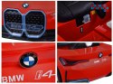 [PA0310] Autko BMW i4 na akumulator 12V/7Ah z pilotem led EVA ekoskóra - czerwony