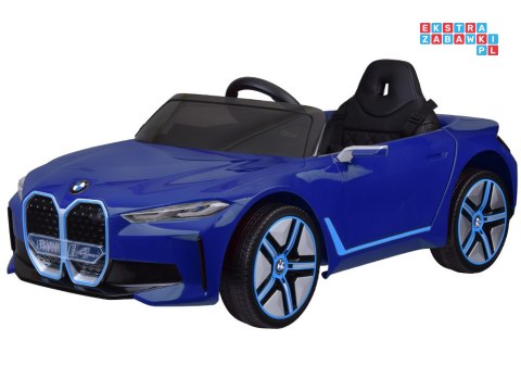[PA0310] Autko BMW i4 na akumulator 12V/7Ah z pilotem led EVA ekoskóra - niebieski