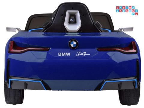 [PA0310] Autko BMW i4 na akumulator 12V/7Ah z pilotem led EVA ekoskóra - niebieski