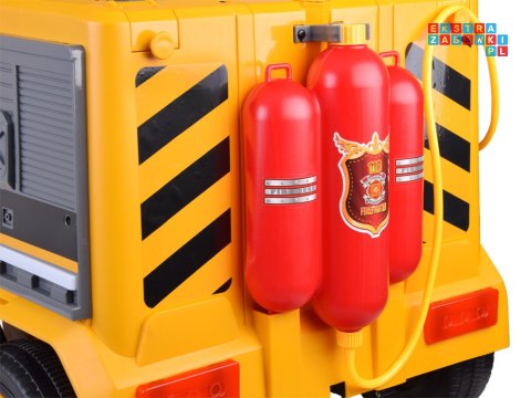 [PA0317] Duży dźwig na akumulator 12V/10Ah ruchomy hak światło dźwięk bujanie - żółty