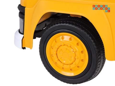 [PA0317] Duży dźwig na akumulator 12V/10Ah ruchomy hak światło dźwięk bujanie - żółty