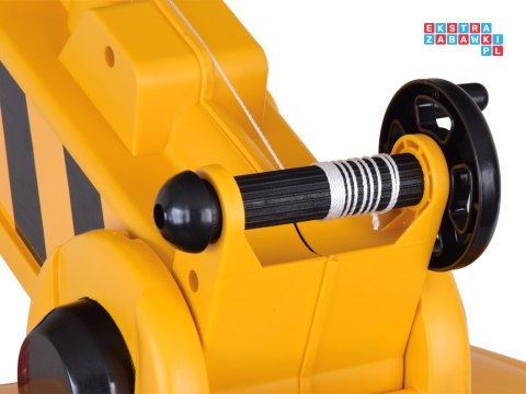 [PA0317] Duży dźwig na akumulator 12V/10Ah ruchomy hak światło dźwięk bujanie - żółty