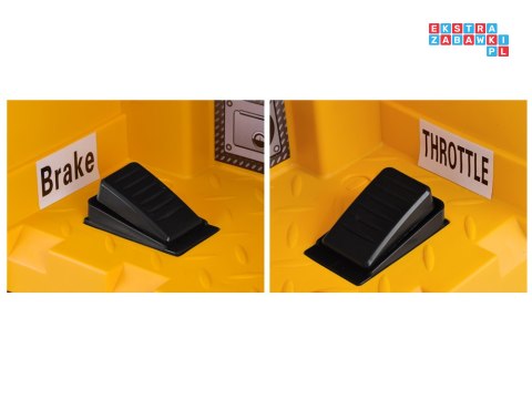 [PA0317] Duży dźwig na akumulator 12V/10Ah ruchomy hak światło dźwięk bujanie - żółty