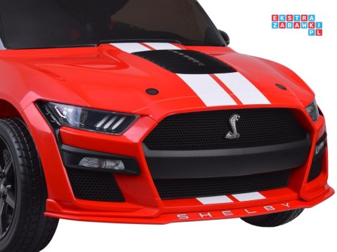 [PA0306] Ford Mustang Shelby GT500 na akumulator 2x35W 12V/10Ah pilot EVA bluetooth - czerwony