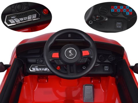 [PA0306] Ford Mustang Shelby GT500 na akumulator 2x35W 12V/10Ah pilot EVA bluetooth - czerwony