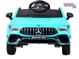 [PA0307] Mercedes AMG CLA 45S na akumulator 4x4 12V/10Ah efekt bujania Bluetooth pilot - niebieski