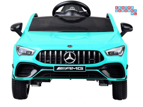 [PA0307] Mercedes AMG CLA 45S na akumulator 4x4 12V/10Ah efekt bujania Bluetooth pilot - niebieski