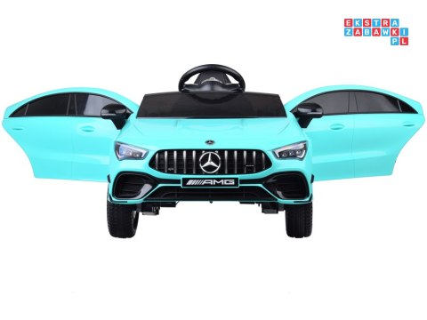 [PA0307] Mercedes AMG CLA 45S na akumulator 4x4 12V/10Ah efekt bujania Bluetooth pilot - niebieski