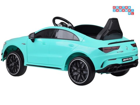 [PA0307] Mercedes AMG CLA 45S na akumulator 4x4 12V/10Ah efekt bujania Bluetooth pilot - niebieski