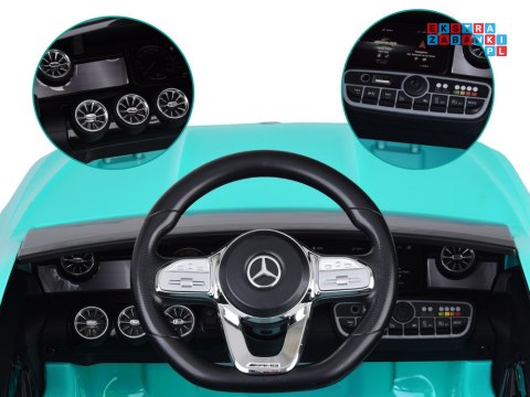 [PA0307] Mercedes AMG CLA 45S na akumulator 4x4 12V/10Ah efekt bujania Bluetooth pilot - niebieski