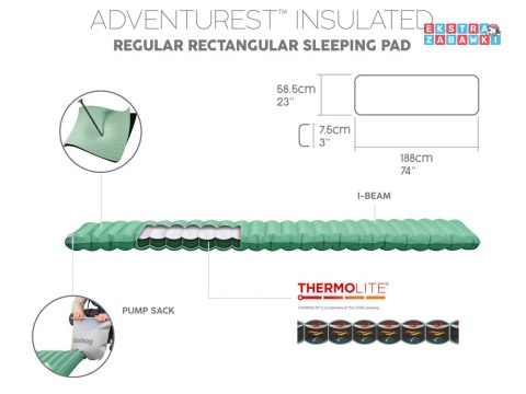 Bestway dmuchana karimata materac AdventuRest 188 x 58,5 x 7,5 cm 69617