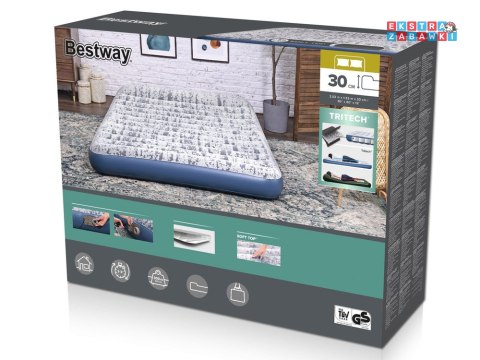 Bestway dwuosobowy materac welurowy Queen 203 x 152 x 30cm 67836