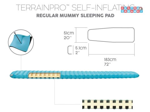 Bestway materac TerrainPro Karimata samopompująca 183x51cm 69621
