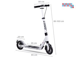 [SP0785 BI] Duża składana hulajnoga miejska z amortyzatorem i hamulcami do 100kg