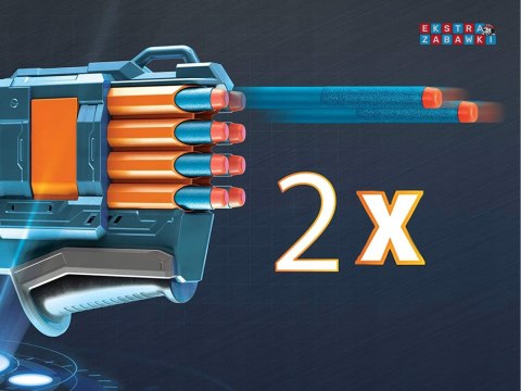 [ZA5179] Duży lekki zestaw pistolet Nerf Elite 2.0 16 naboje dla dzieci