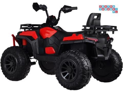 [PA0315] Duży quad na akumulator 4x25W 12V/12Ah gaz w manetce amortyzator - czerwony