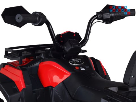 [PA0315] Duży quad na akumulator 4x25W 12V/12Ah gaz w manetce amortyzator - czerwony