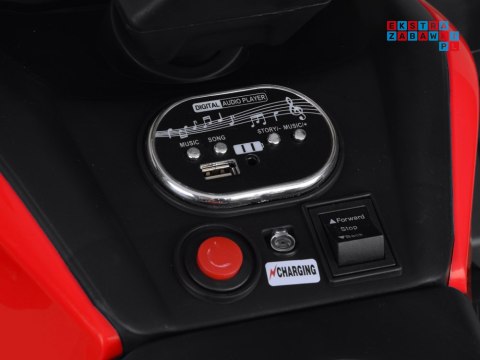 [PA0315] Duży quad na akumulator 4x25W 12V/12Ah gaz w manetce amortyzator - czerwony