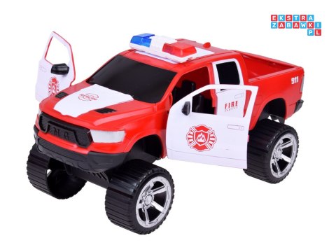 Duży zestaw Pojazdy strażackie z dźwiękiem + Kask Straż Pożarna ZA5146