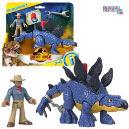 [ZA5097] Jurassic World zestaw Imaginext figurki Stegosaurus + Dr. Grant