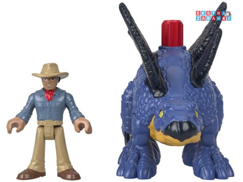 [ZA5097] Jurassic World zestaw Imaginext figurki Stegosaurus + Dr. Grant