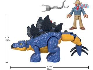 [ZA5097] Jurassic World zestaw Imaginext figurki Stegosaurus + Dr. Grant