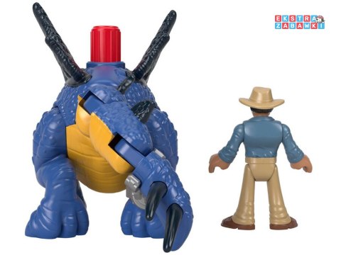 [ZA5097] Jurassic World zestaw Imaginext figurki Stegosaurus + Dr. Grant