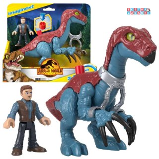 [ZA5096] Jurassic World zestaw Imaginext figurki Therizinosaurus + Owen