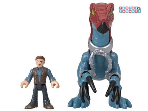 [ZA5096] Jurassic World zestaw Imaginext figurki Therizinosaurus + Owen