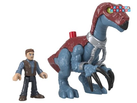 [ZA5096] Jurassic World zestaw Imaginext figurki Therizinosaurus + Owen