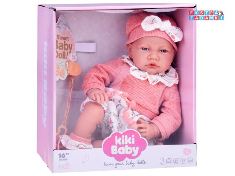 [ZA5188] Lalka Bobas 45 cm dziewczynka miękka i interaktywna różowy komplet